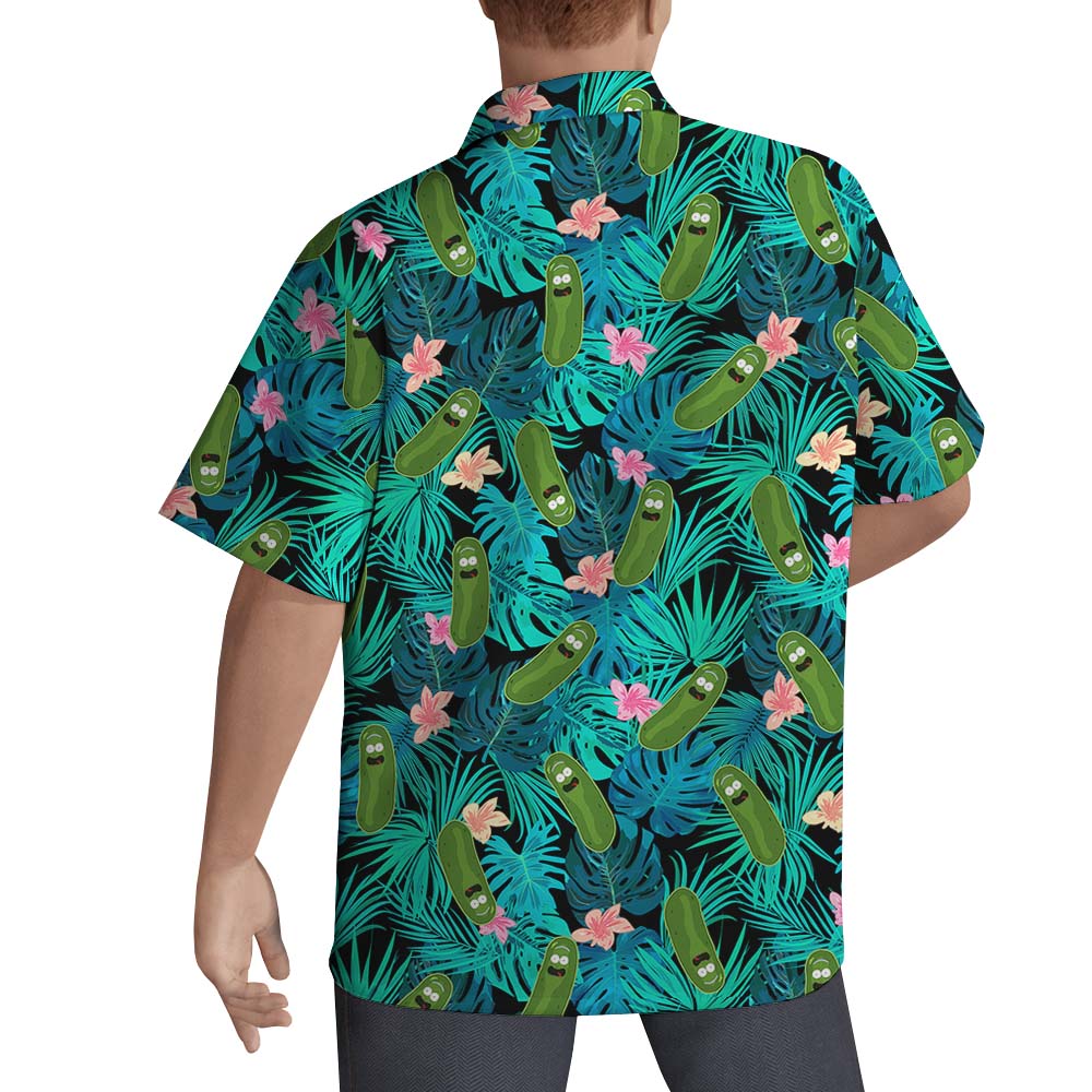 Pickle Green Hawaiian Shirt For Men