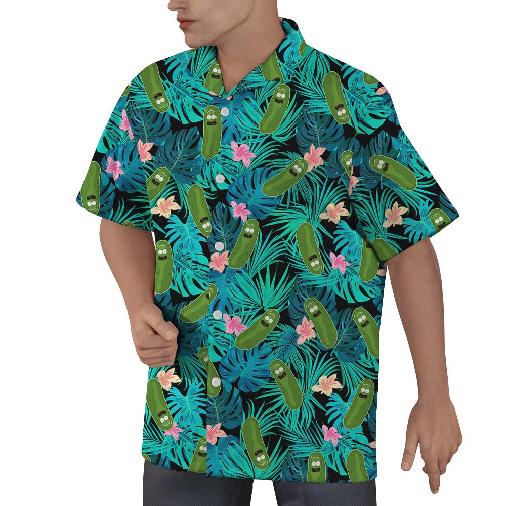 Pickle Green Hawaiian Shirt For Men