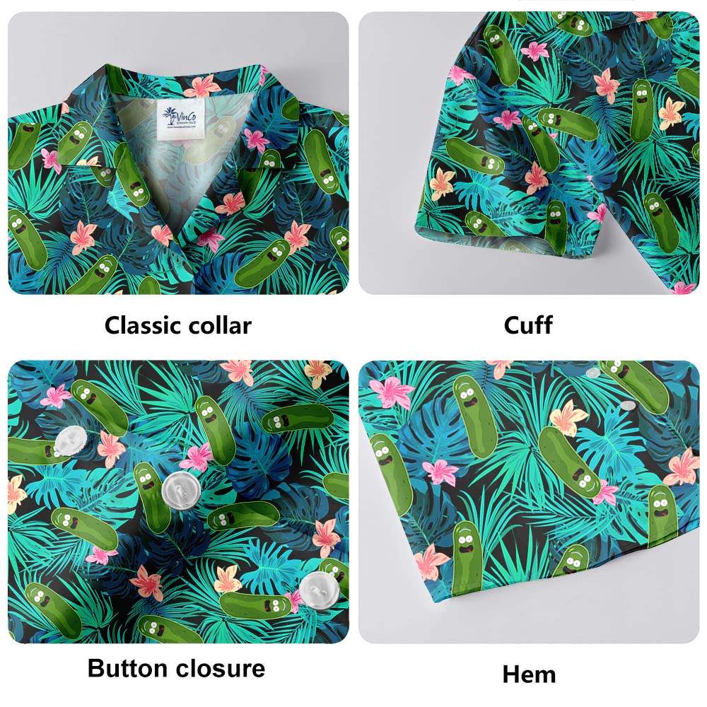 Pickle Green Hawaiian Shirt For Men