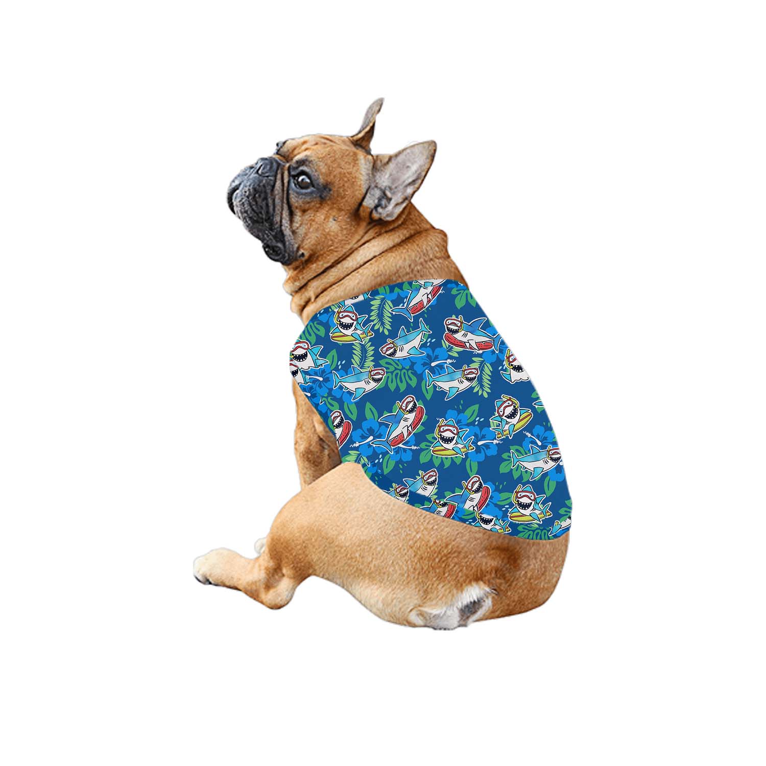Blue Shark Matching Family Hawaiian Outfits
