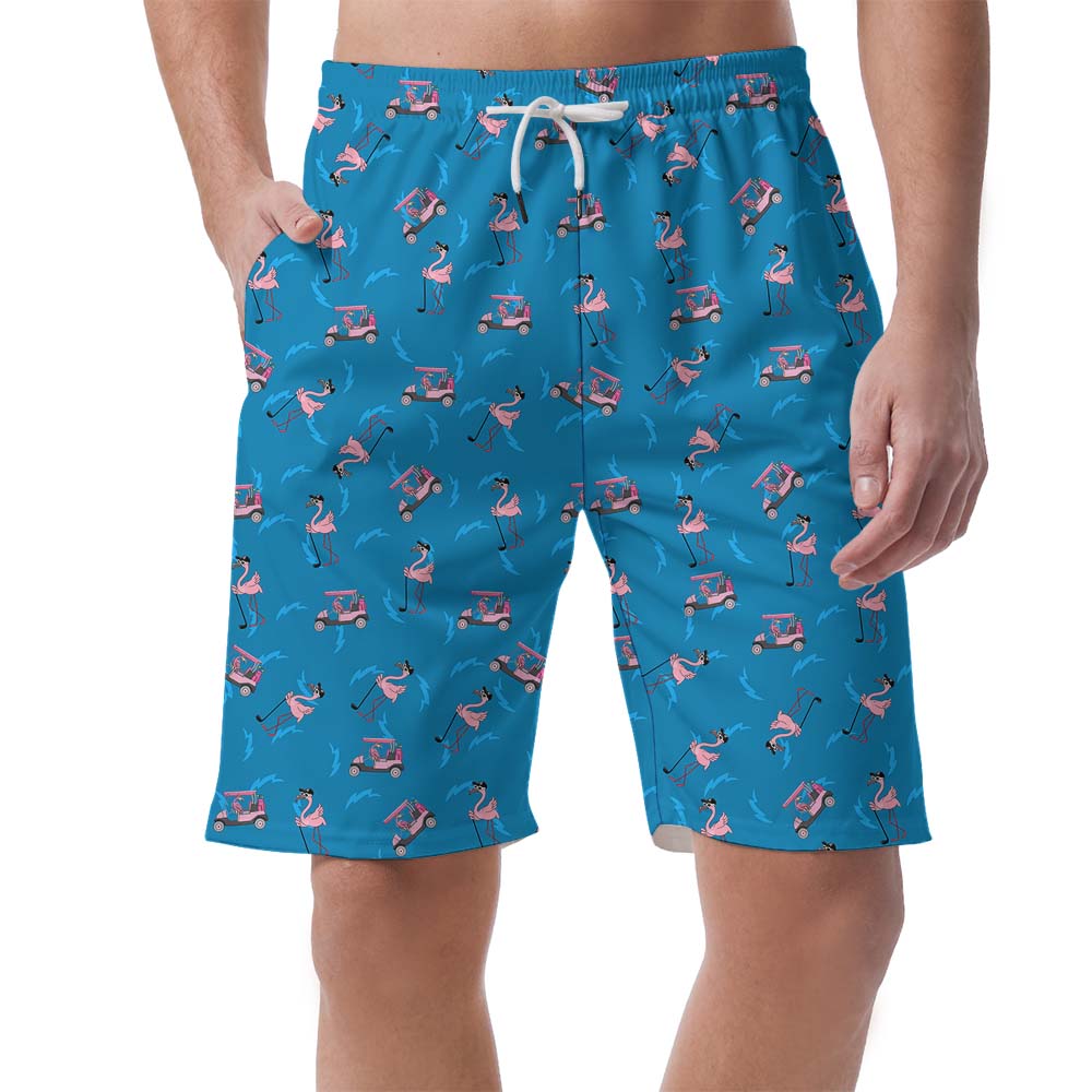 Men's Flamingo Golf Beach Shorts Blue - variant image 1