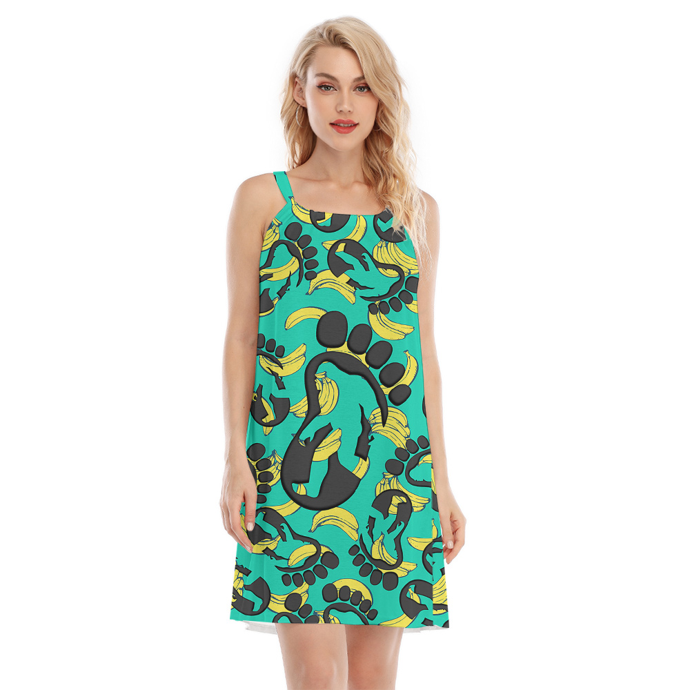 Cute Bigfoot Banana Aloha Cami Dress For Summer - variant image 1