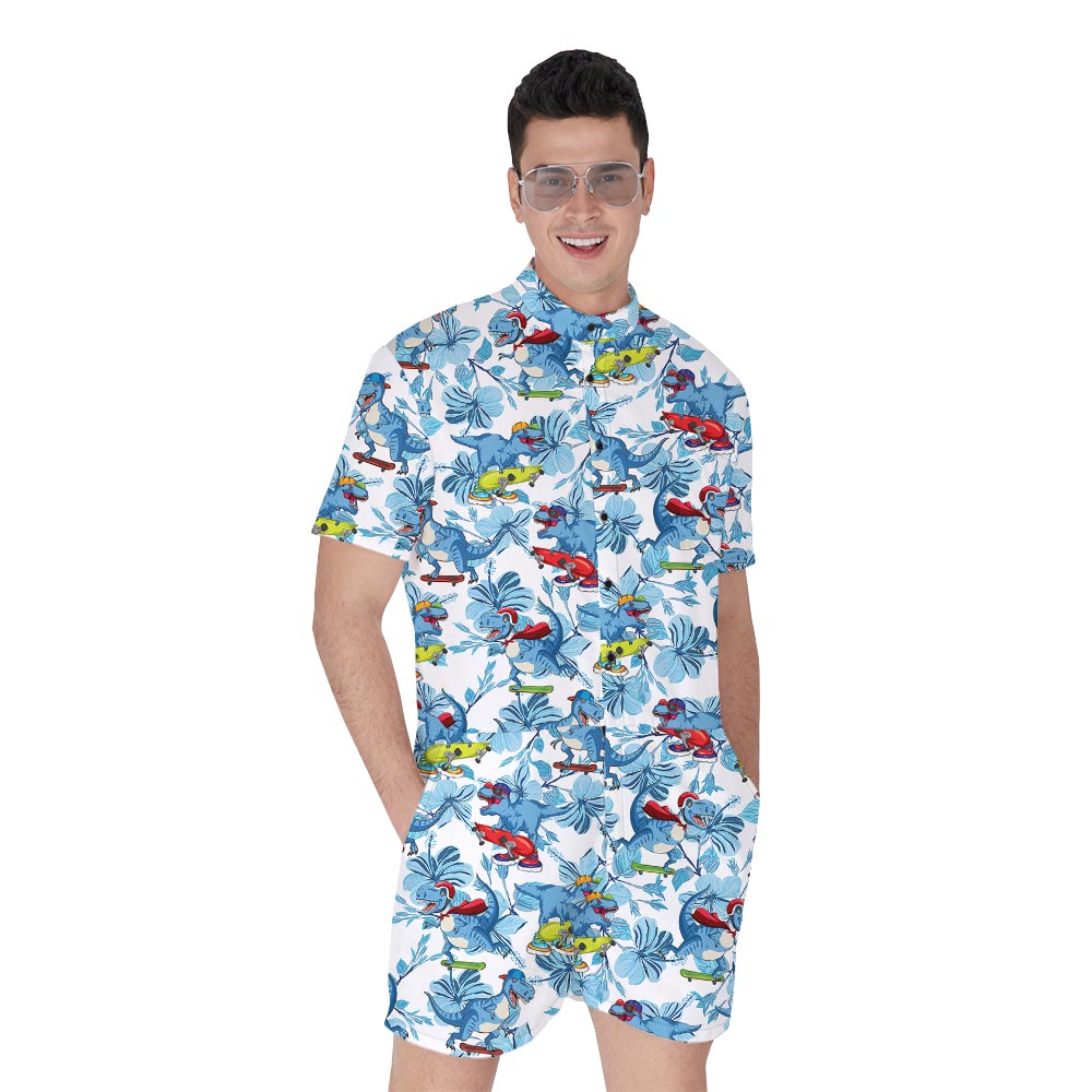 Funny Dinosaur Men's Tropical Romper - variant image 1