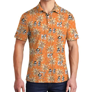 1928 Orange Mickey Steamboat Willie Polo Shirt for Men