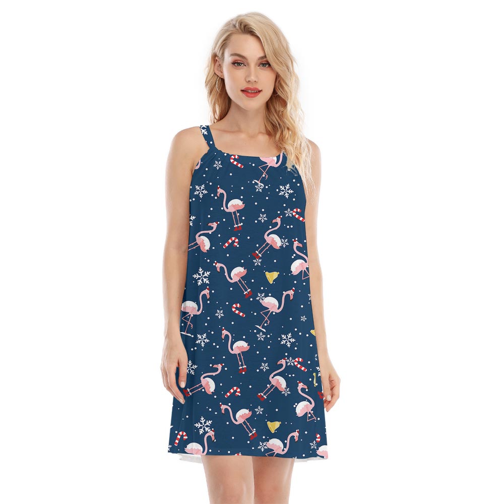 Women's Flamingo Christmas Dress With Hawaiian style - variant image 1