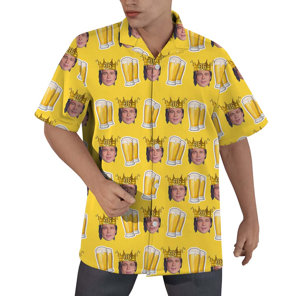 Custom Birthday Beer Hawaiian Shirts With Multiple Faces - variant image 1