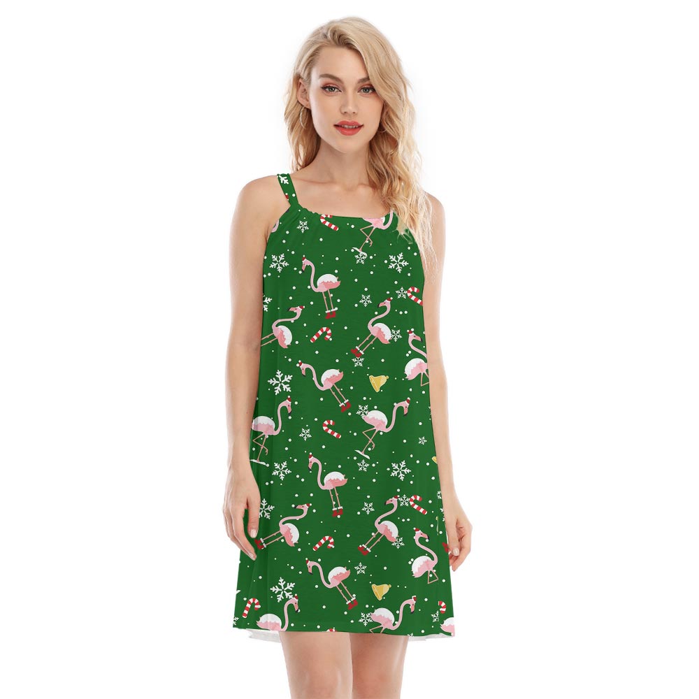 Christmas Flamingo Hawaiian Dress For Women - variant image 1