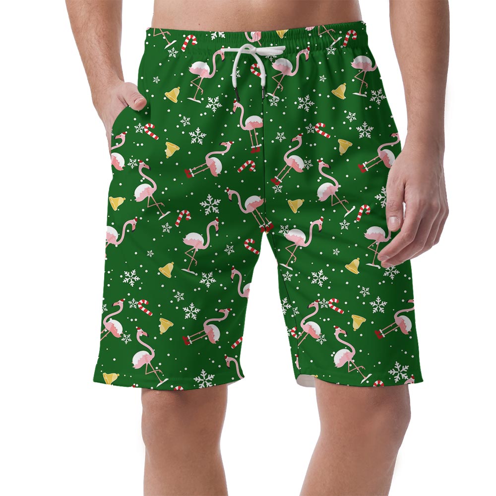 Cute Pink Flamingo Hawaiian Shorts For Men - variant image 1