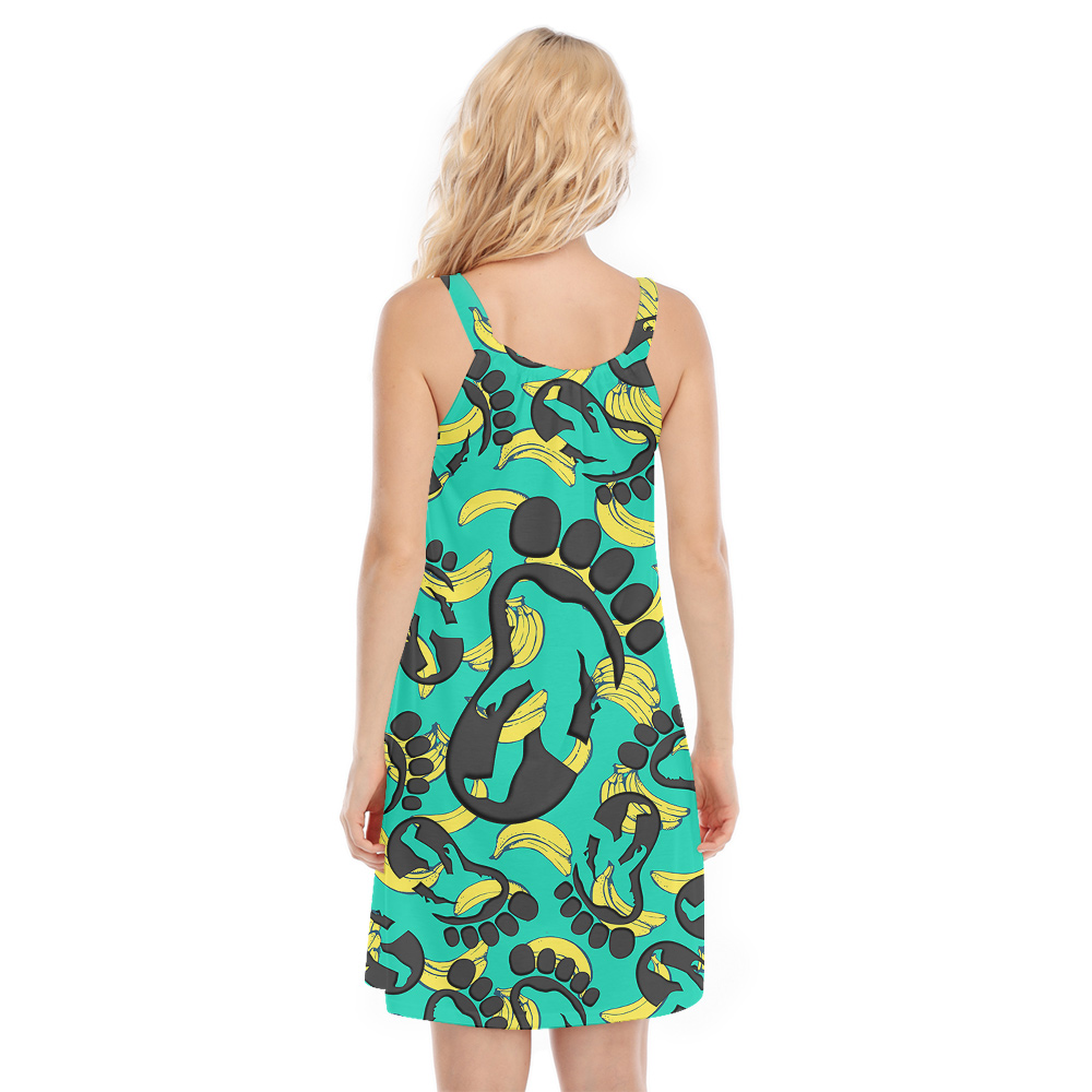 Cute Bigfoot Banana Aloha Cami Dress For Summer