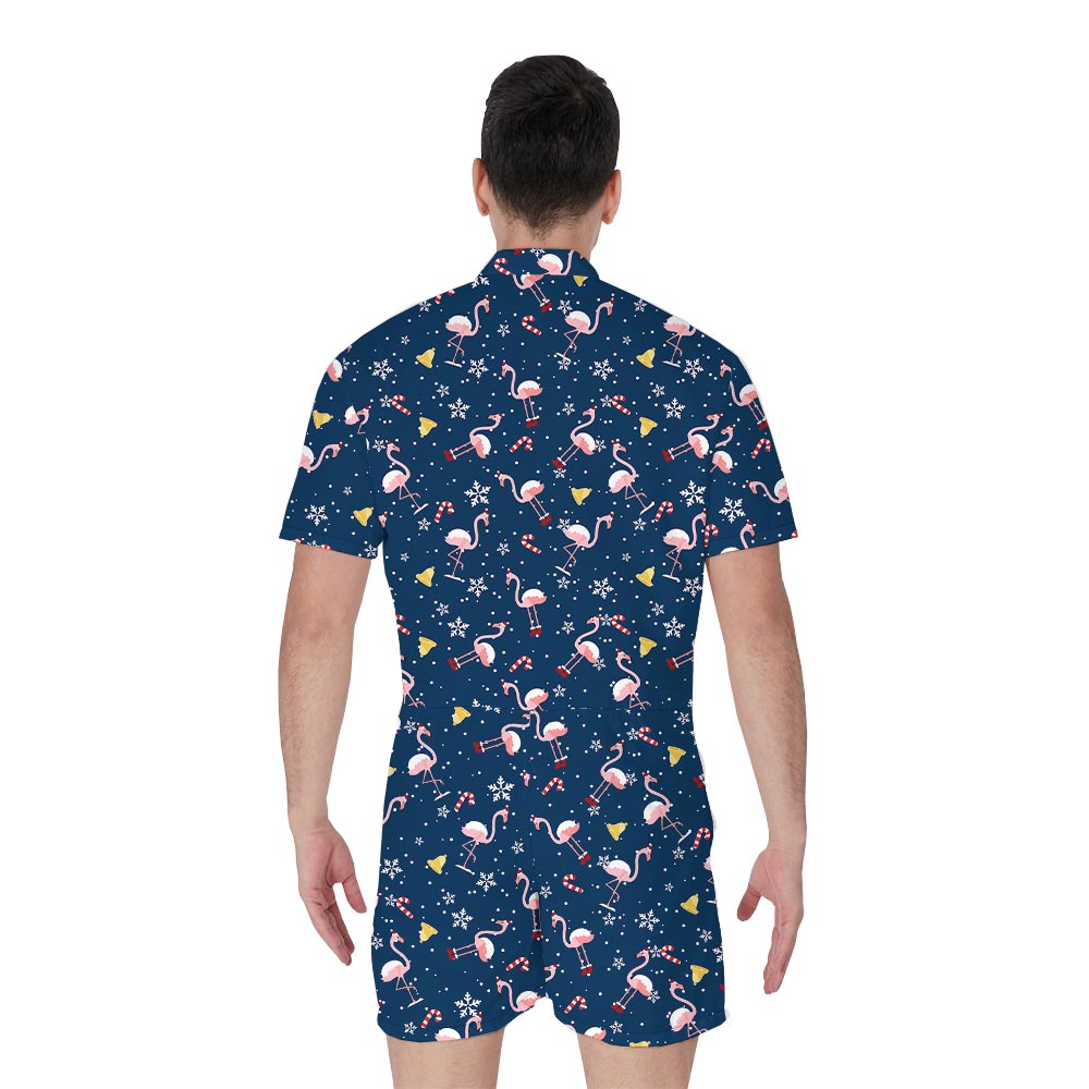 Men's Flamingo Christmas Romper Short