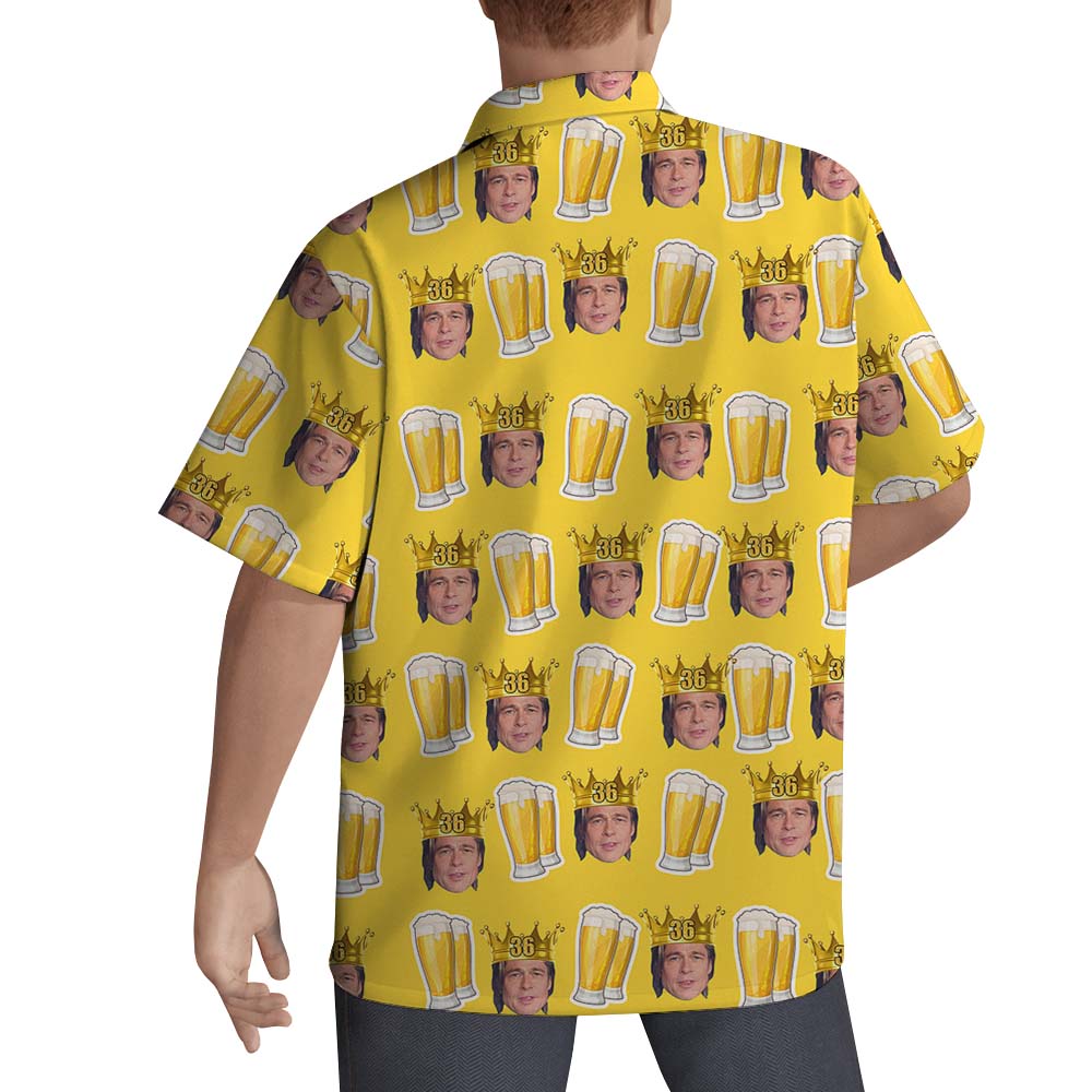 Custom Birthday Beer Hawaiian Shirts With Multiple Faces