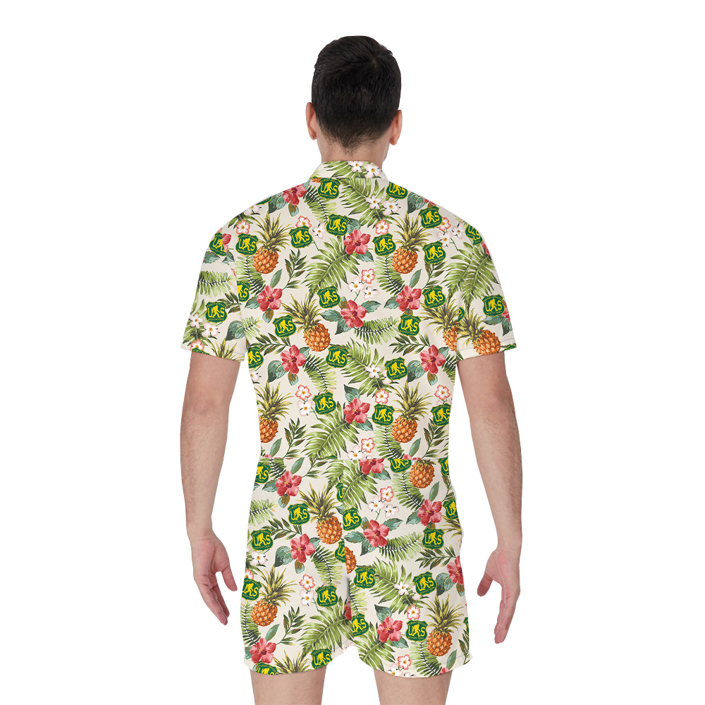 Forest Service Bigfoot Tropical Hawaiian Men's Romper