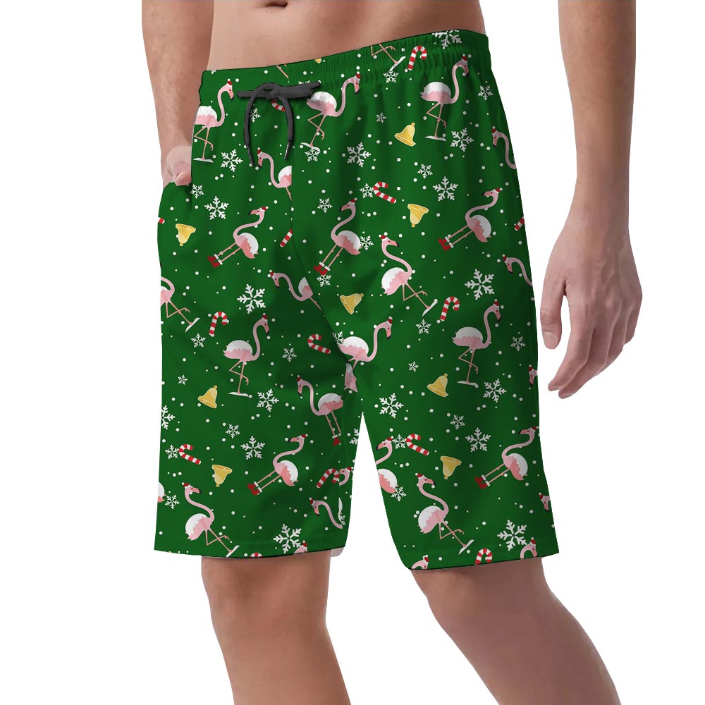 Cute Pink Flamingo Hawaiian Shorts For Men