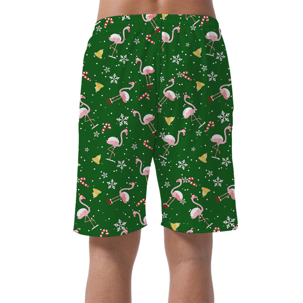 Cute Pink Flamingo Hawaiian Shorts For Men