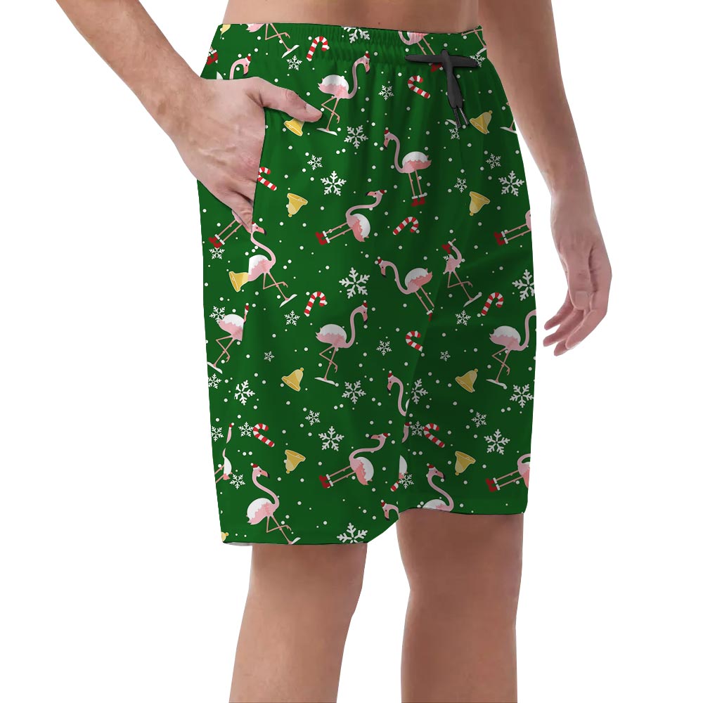 Cute Pink Flamingo Hawaiian Shorts For Men