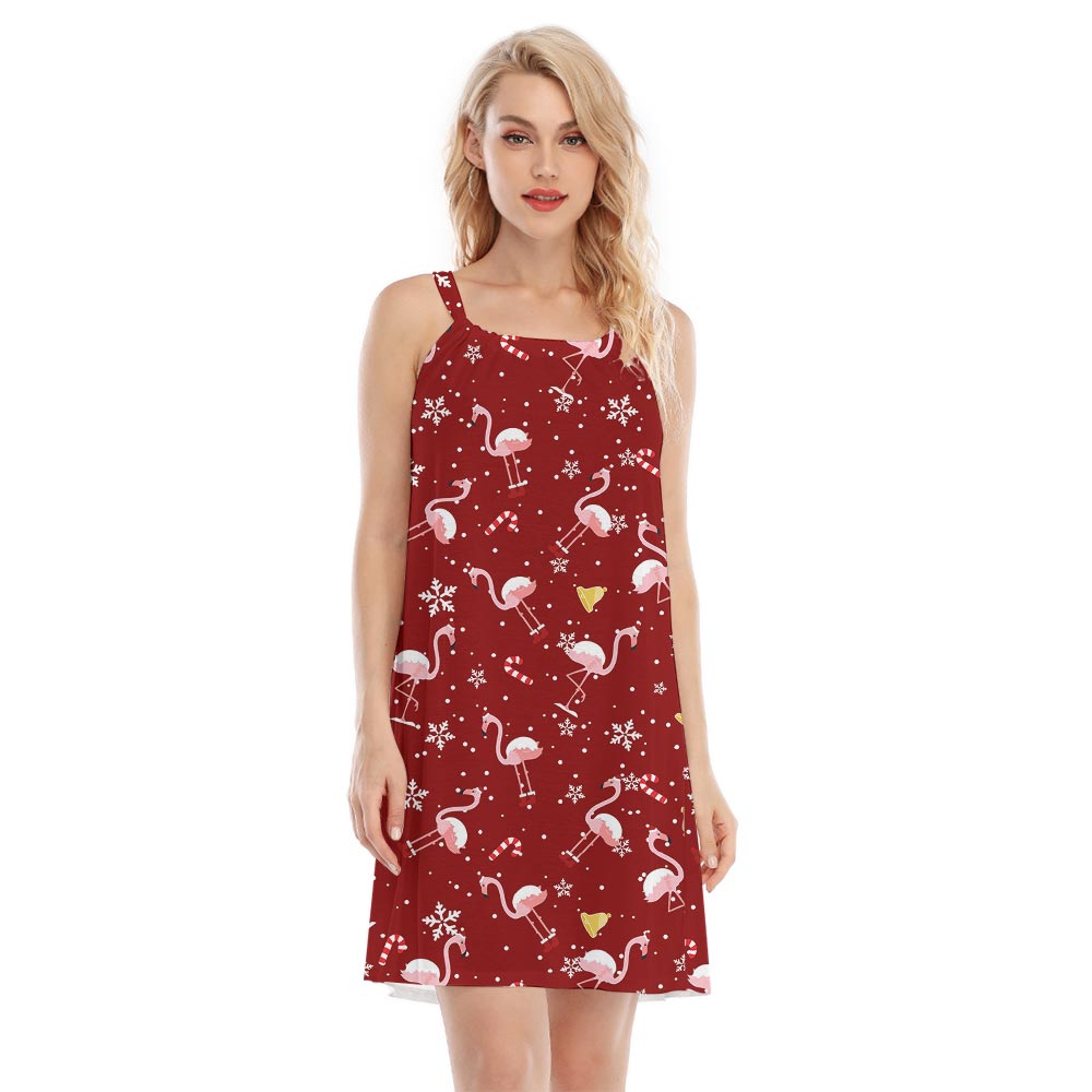 Christmas Flamingo Women's Hawaiian Dress - variant image 1