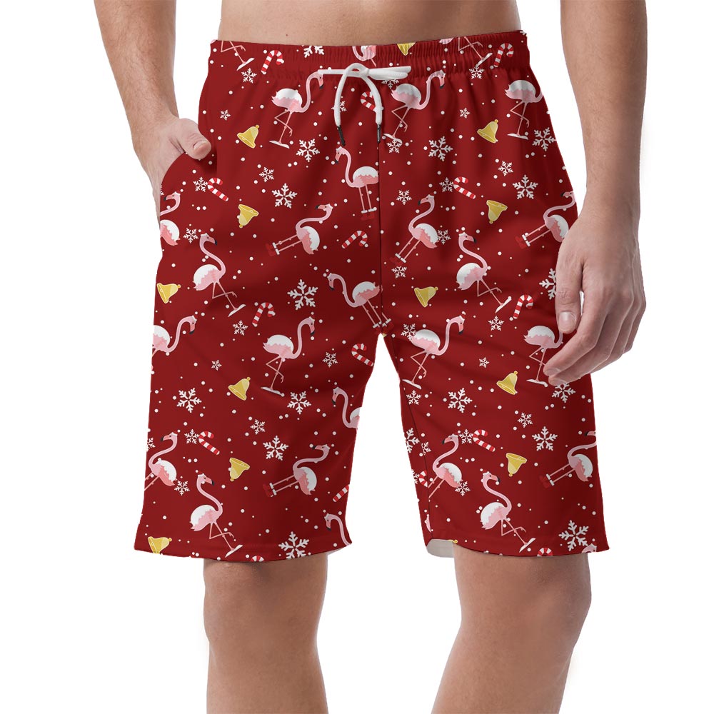 Men's Red Flamingo Christmas Shorts Hawaiian - variant image 1