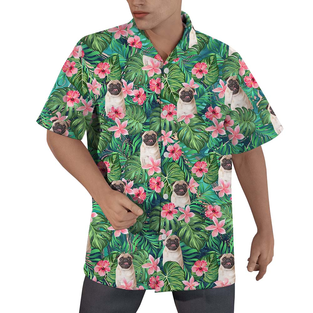Men's Short Sleeve Custom Hawaiian Shirt With Faces - variant image 1