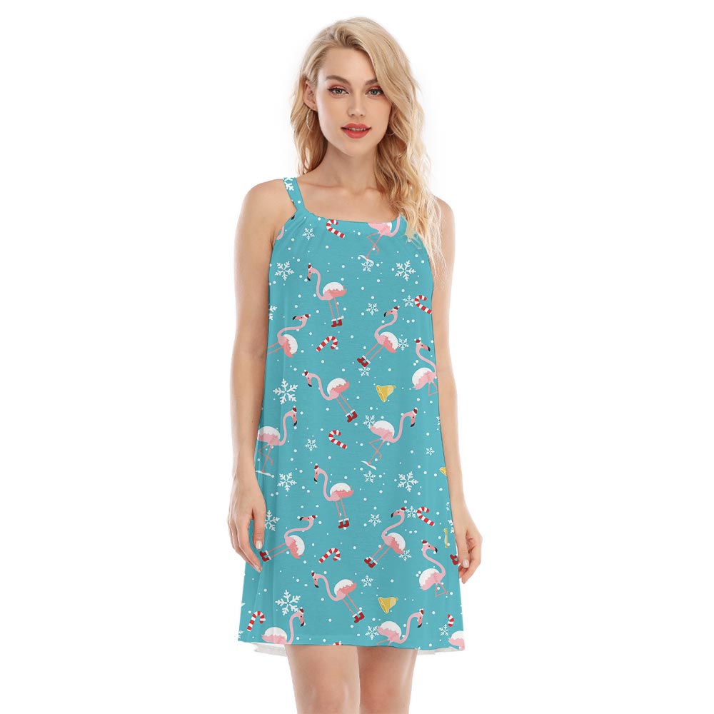 Christmas Flamingo Women's Hawaiian Dress Cami - variant image 1