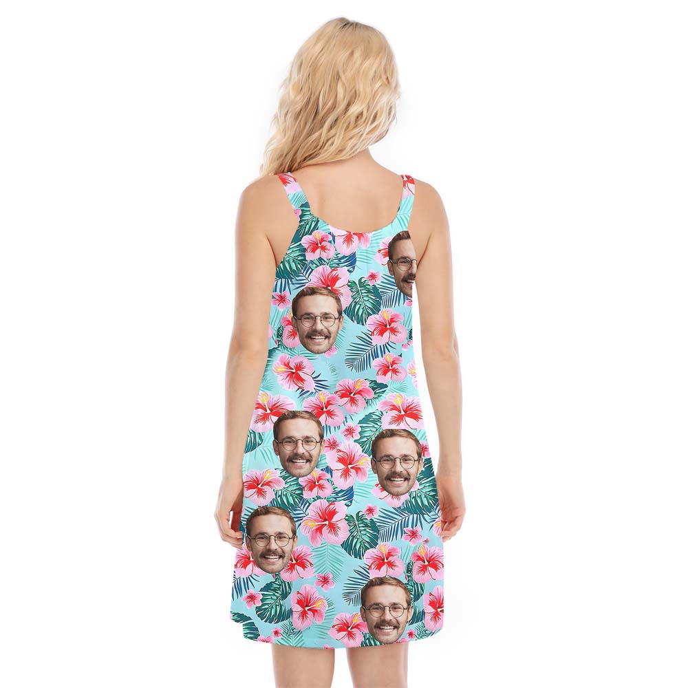 Floral Cami Custom Face Dress With Multiple Faces