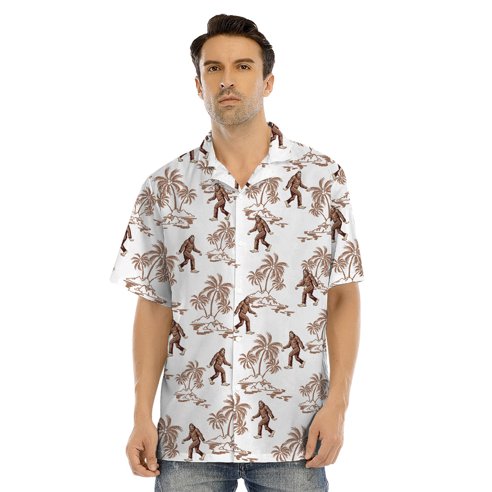Classic Bigfoot Palm Tree Matching Hawaiian Outfits For Family