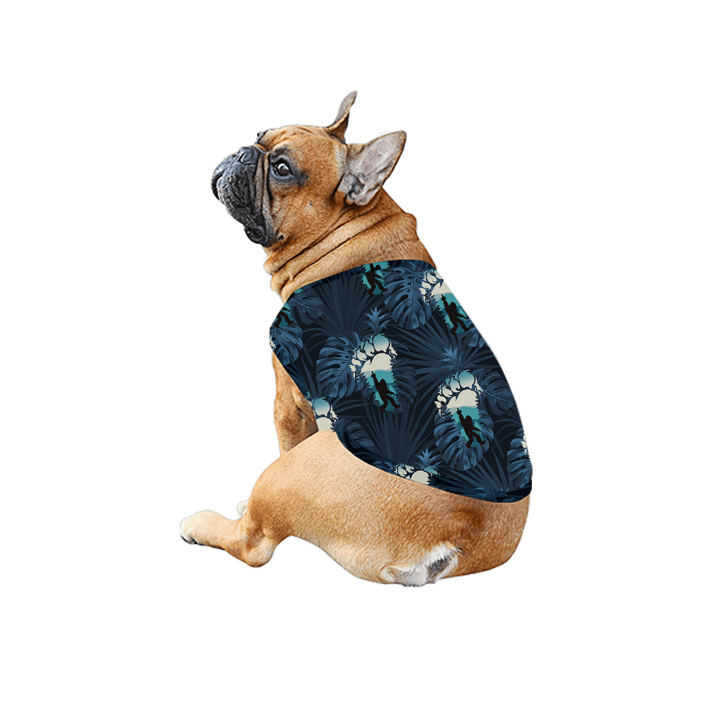 Funny Sasquatch Navy Tropical Matching Family Hawaiian Shirts