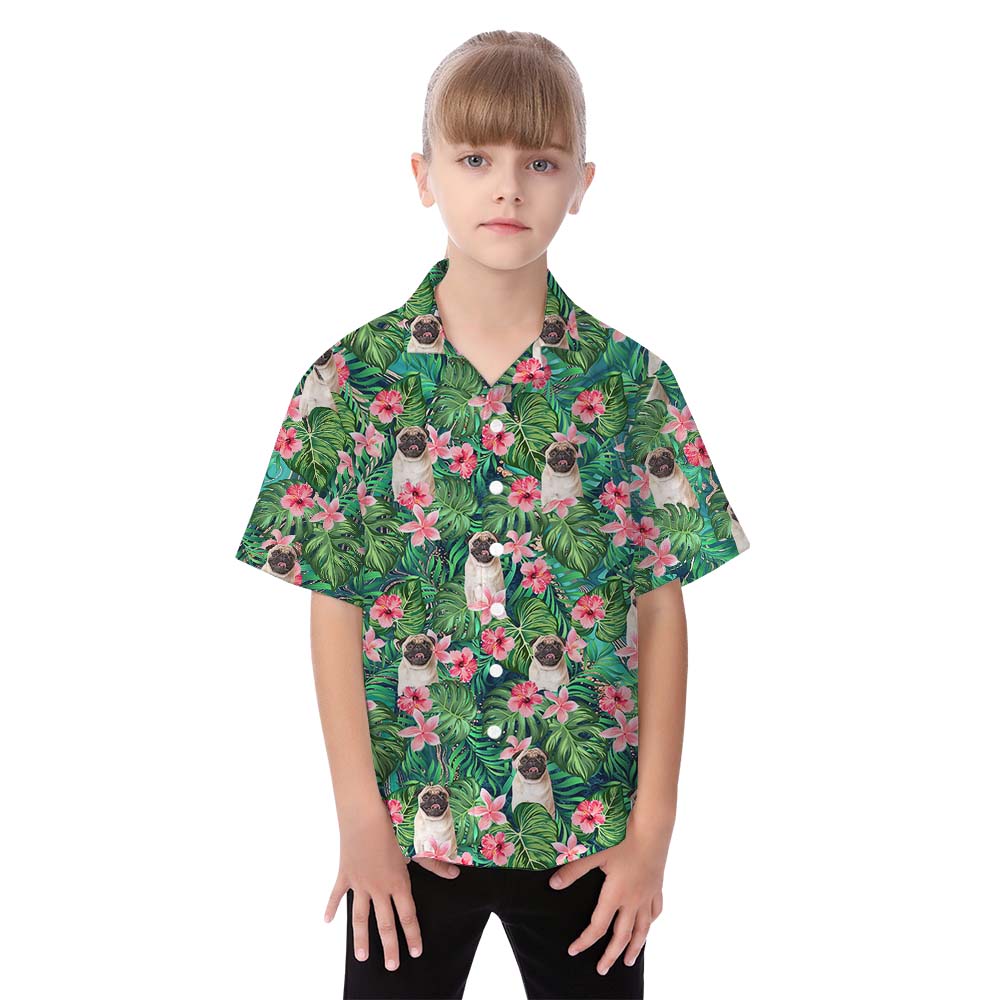 Custom Multi Faces Tropical Matching Family Hawaiian Shirts