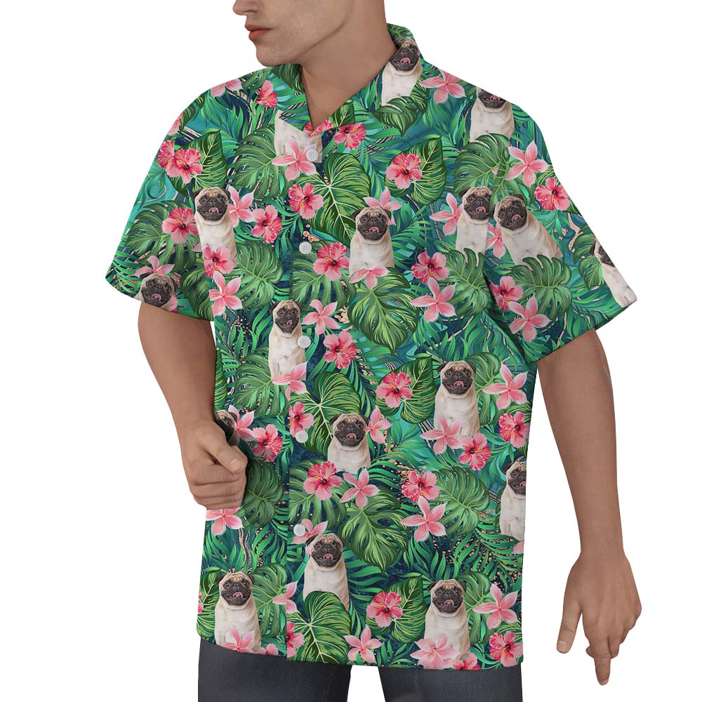 Men's Short Sleeve Custom Hawaiian Shirt With Faces