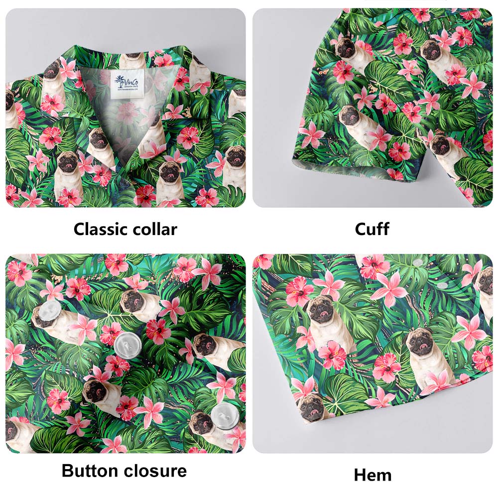 Men's Short Sleeve Custom Hawaiian Shirt With Faces