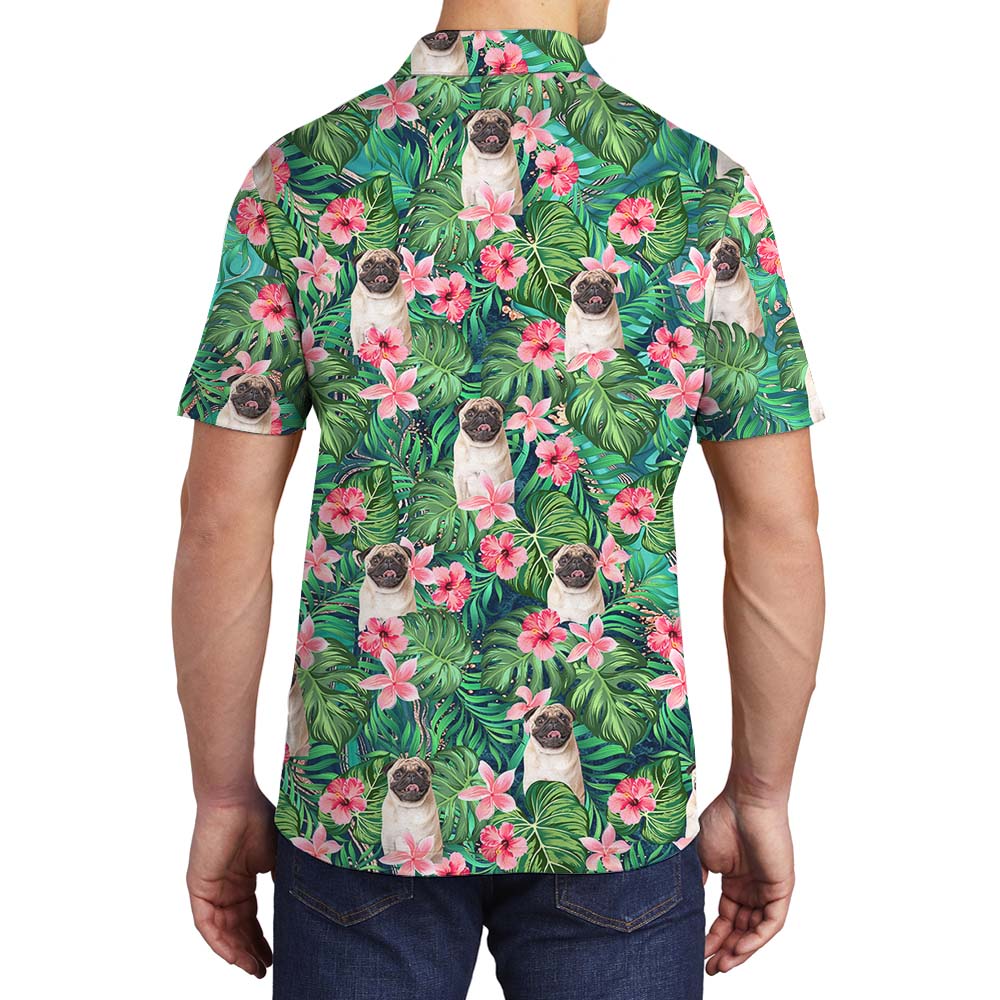 Custom Tropical Men's Polo Shirt With Multiple Faces