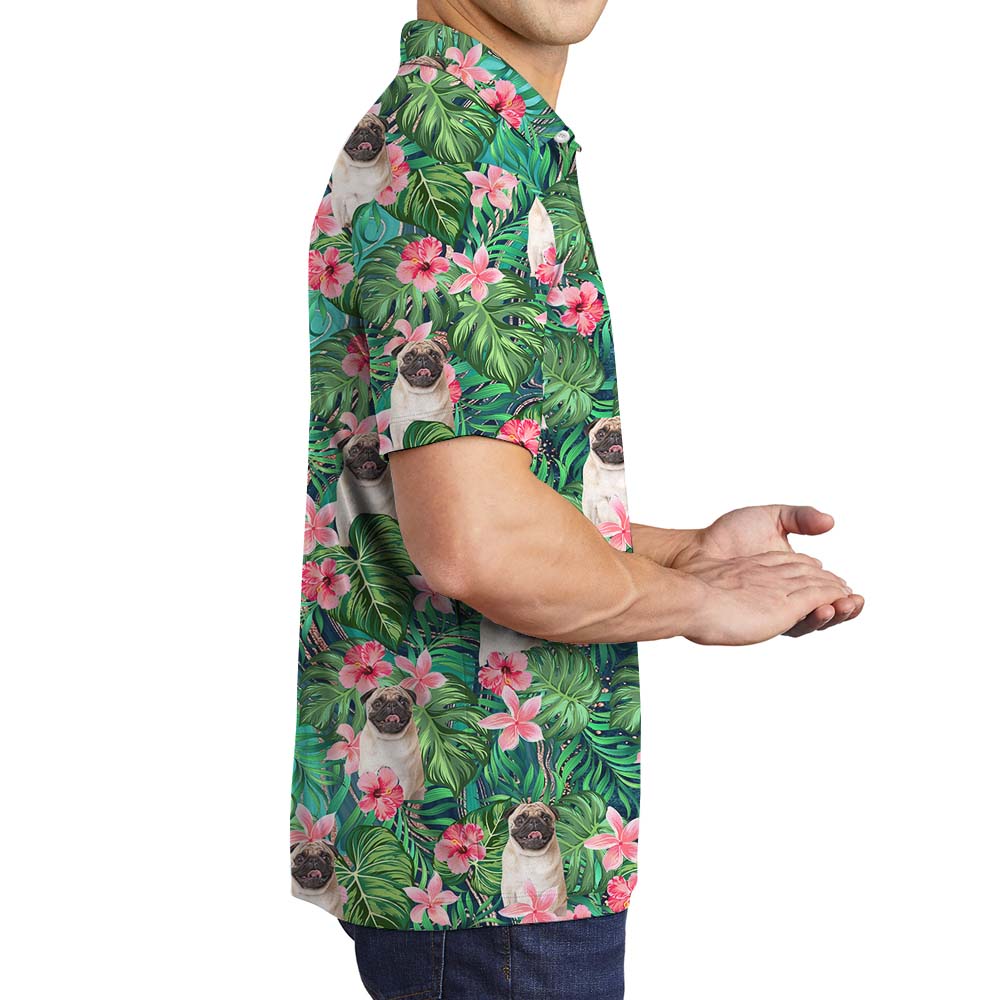 Custom Tropical Men's Polo Shirt With Multiple Faces