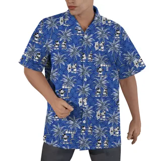 Palm Tree Mickey Steamboat Willie Hawaiian Men Shirt