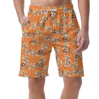 Classic Orange 1928 Mickey Steamboat Willie Short for Men