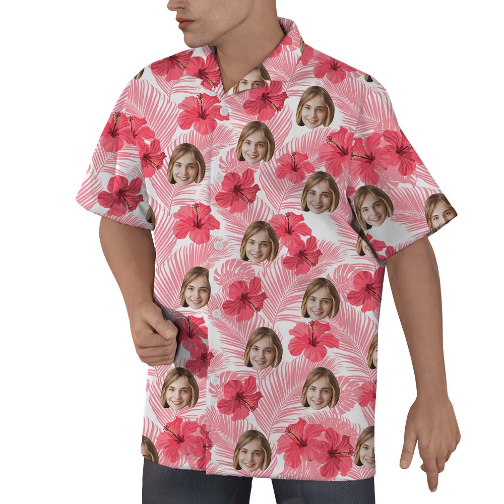 Hibiscus Pink Hawaiian Shirts With 3 Faces