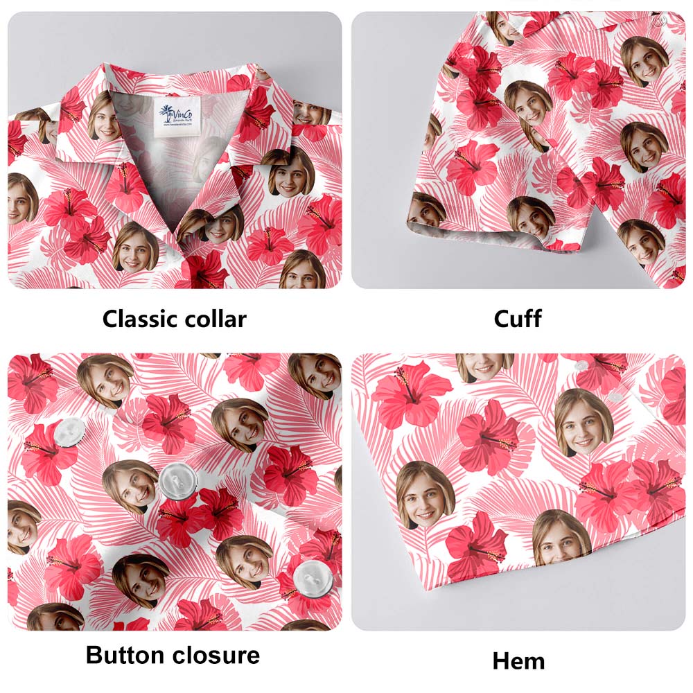 Hibiscus Pink Hawaiian Shirts With 3 Faces