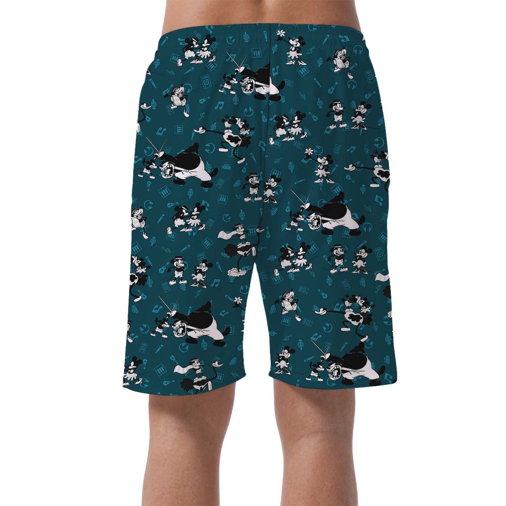 Music Mickey Mouse Steamboat Willie Music Shorts For Men