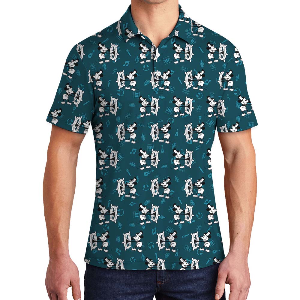 Mickey Mouse Steamboat Willie Men's Polo Shirts - variant image 1