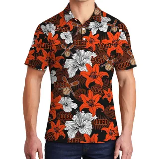 Baseball Hawaiian Custom Logo Polo Men