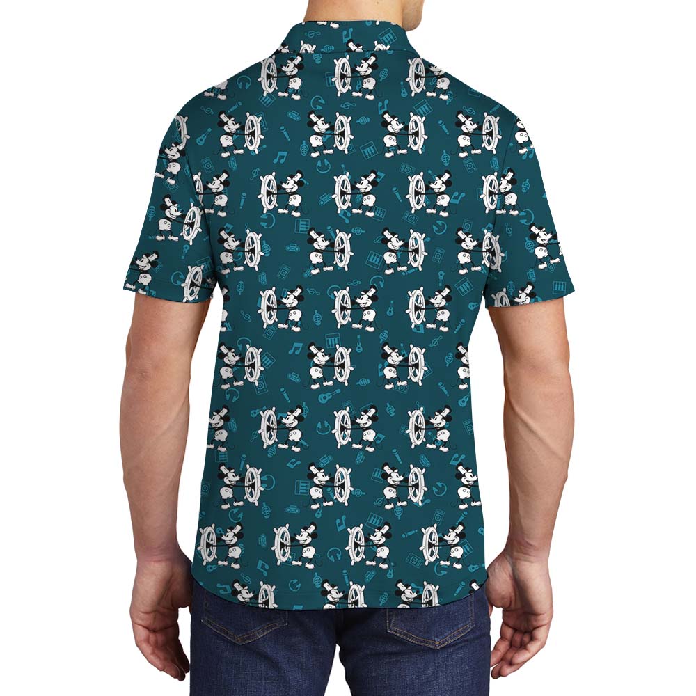 Mickey Mouse Steamboat Willie Men's Polo Shirts
