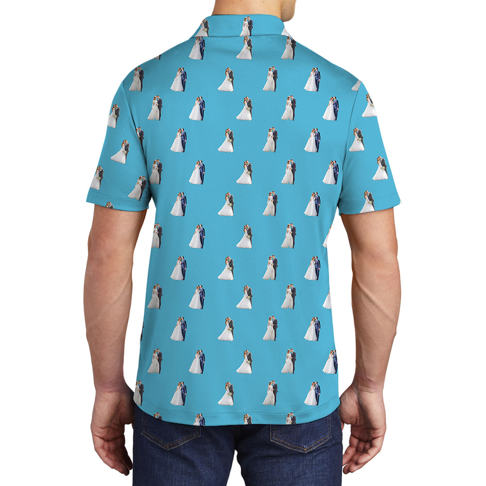 Wedding Custom Photo Men's Polo Shirts