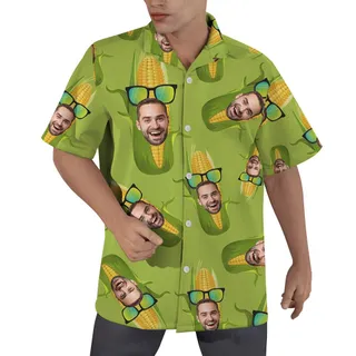 Corn-man Hawaiian Custom Face Shirt Men