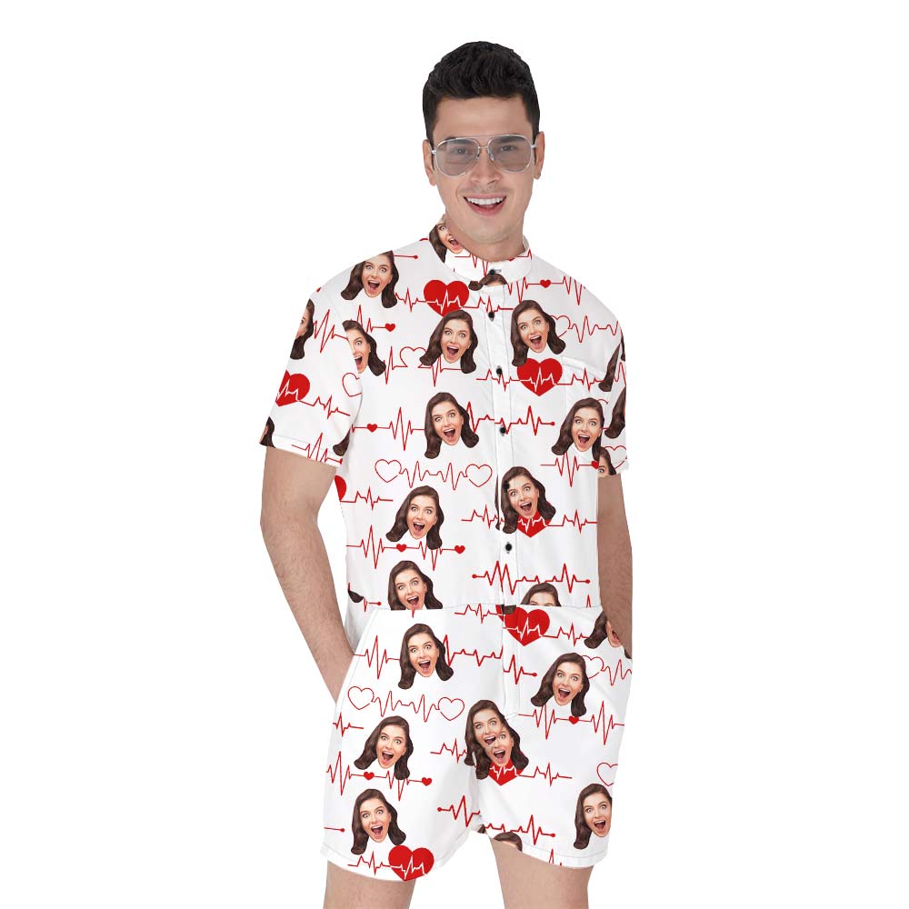 Hawaiian Custom Romper Men Love-Beating - variant image 1