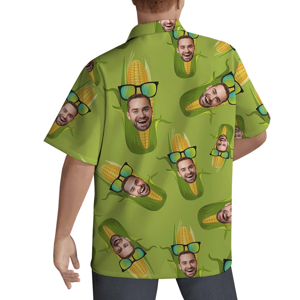 Corn-man Hawaiian Custom Face Shirt Men