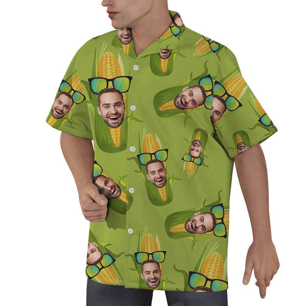 Corn-man Hawaiian Custom Face Shirt Men