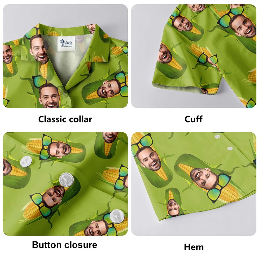 Corn-man Hawaiian Custom Face Shirt Men