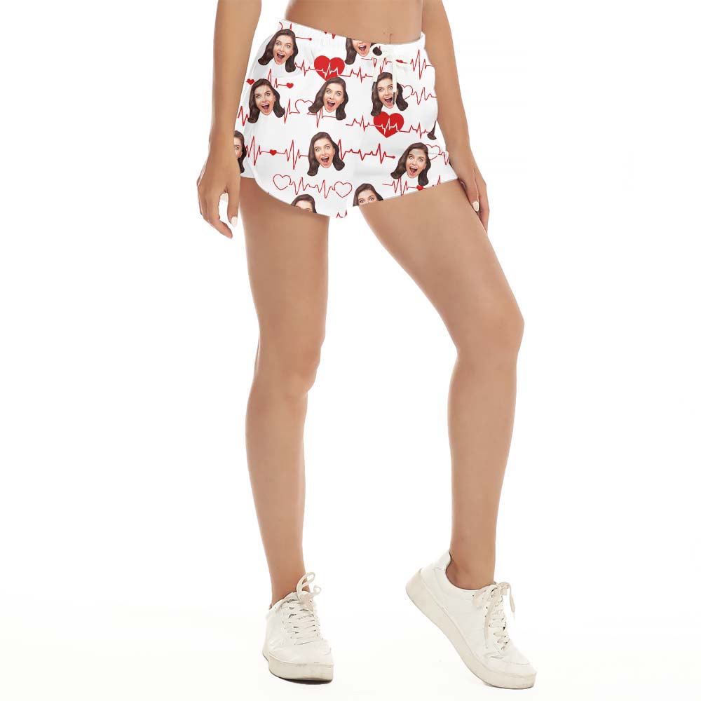 Love-Beating Hawaiian Custom Shorts Women