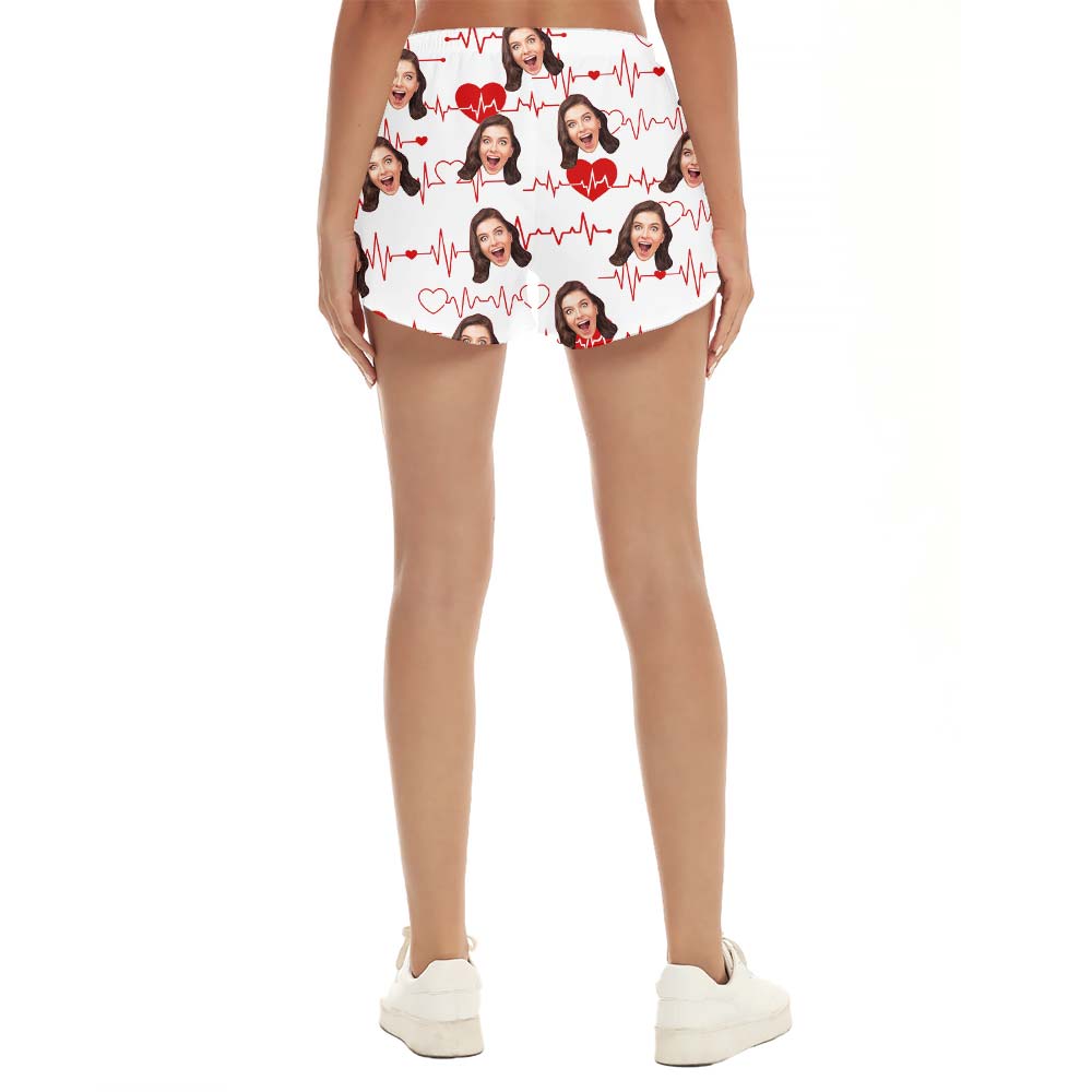Love-Beating Hawaiian Custom Shorts Women
