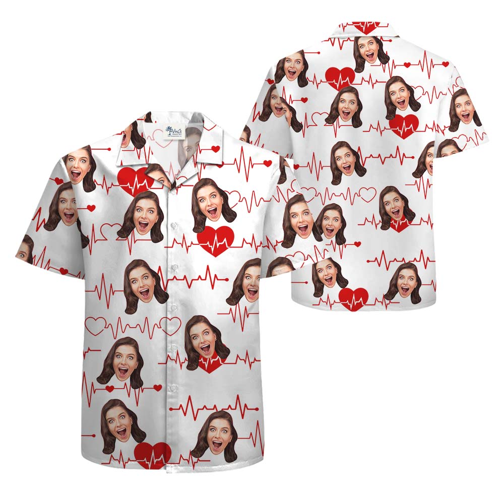 Love-Beating Hawaiian Shirt Men Custom Face
