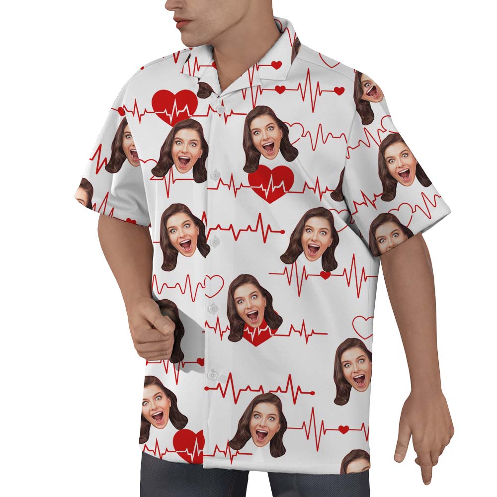 Love-Beating Hawaiian Shirt Men Custom Face