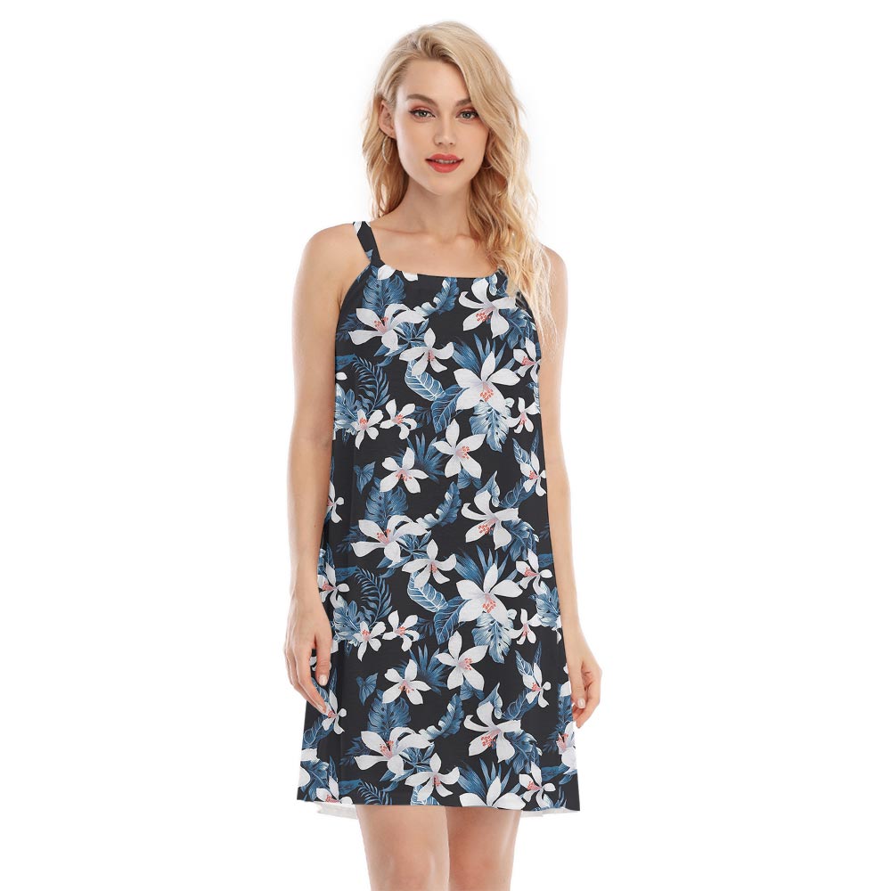 Women's Flower Hawaiian Cami Dress Blue - variant image 1